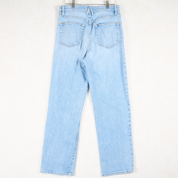 SLVRLAKE Straight Leg Jeans Women 30 Light Blue High Rise Premium Denim - Picture 2 of 11